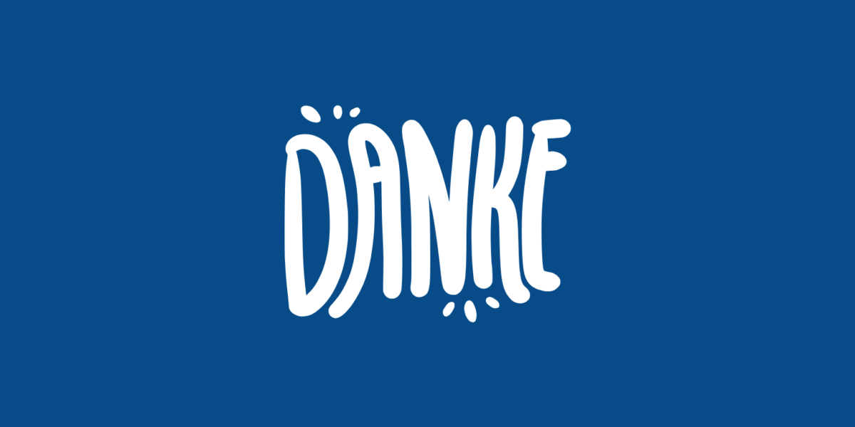 Danke-Schriftzug