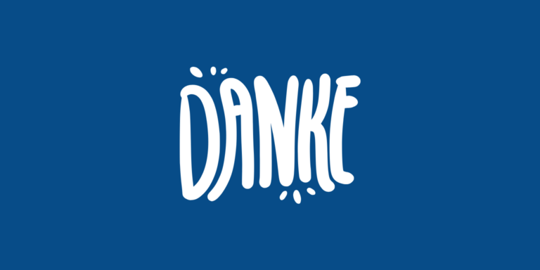 Danke-Schriftzug
