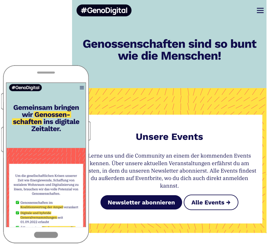 Darstellung von Smartphone-und Tablet-Ansicht