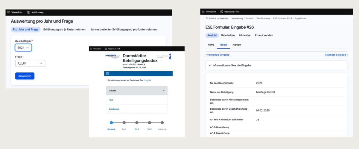 HEAG Redakteursansicht der Software