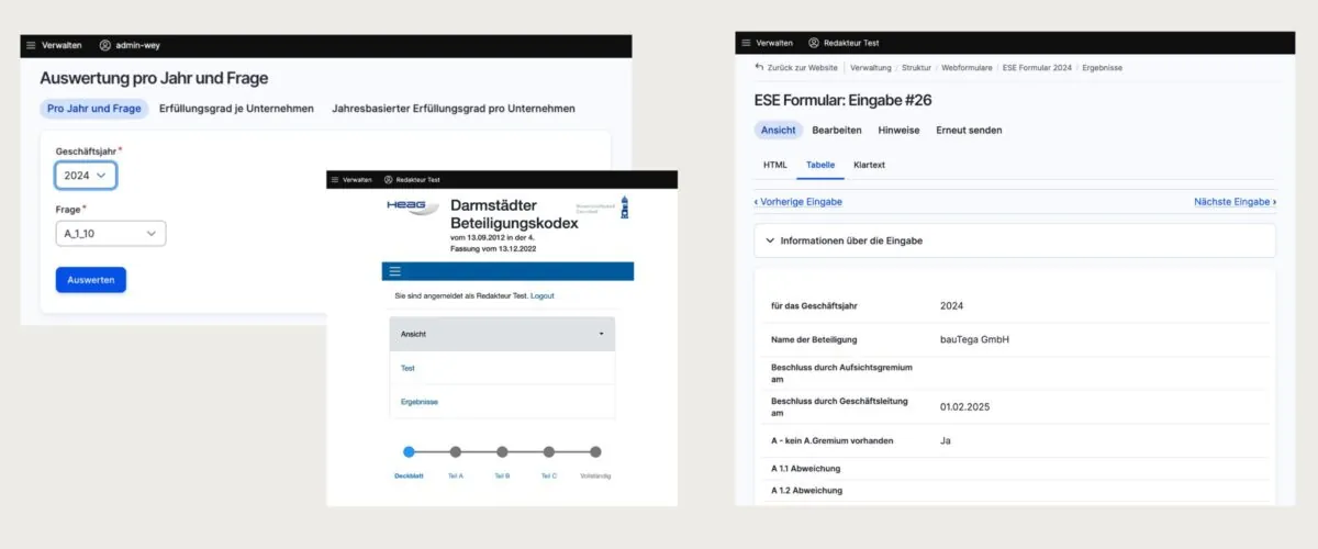 HEAG Redakteursansicht der Software
