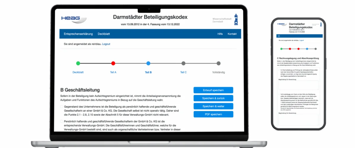 Unternehmensansicht Formularbearbeitung