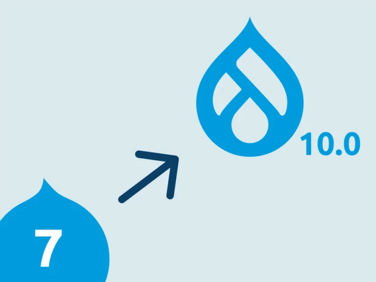 Symbolzeichnung Update Drupal 7 zu Drupal 10