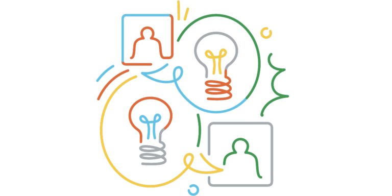 Grafische Darstellung von Nutzern und Feedback in Sprechblasen