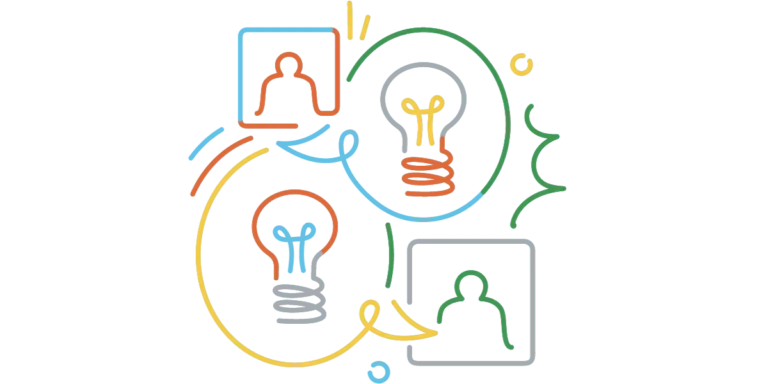 Grafische Darstellung von Nutzern und Feedback in Sprechblasen