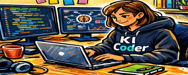 Entwicklerin beim Coden mit KI-Tool